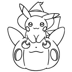 Dibujo para colorear: Pokémon de Halloween (Fiestas y Celebraciones) #203904 - Dibujos para Colorear e Imprimir Gratis