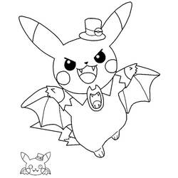 Dibujo para colorear: Pokémon de Halloween (Fiestas y Celebraciones) #203905 - Dibujos para Colorear e Imprimir Gratis