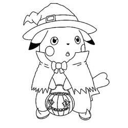 Dibujo para colorear: Pokémon de Halloween (Fiestas y Celebraciones) #203911 - Dibujos para Colorear e Imprimir Gratis