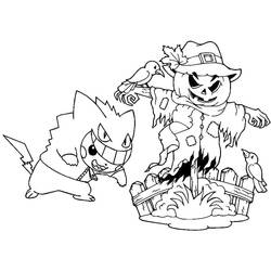 Dibujo para colorear: Pokémon de Halloween (Fiestas y Celebraciones) #203914 - Dibujos para Colorear e Imprimir Gratis
