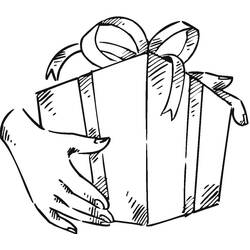 Dibujo para colorear: Regalo (Fiestas y Celebraciones) #201794 - Dibujos para Colorear e Imprimir Gratis
