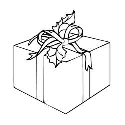 Dibujo para colorear: Regalo (Fiestas y Celebraciones) #201801 - Dibujos para Colorear e Imprimir Gratis