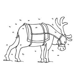 Dibujo para colorear: Reno de Navidad (Fiestas y Celebraciones) #215761 - Dibujos para Colorear e Imprimir Gratis