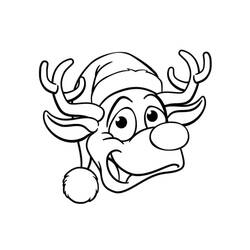 Dibujo para colorear: Reno de Navidad (Fiestas y Celebraciones) #215762 - Dibujos para Colorear e Imprimir Gratis
