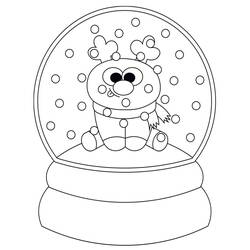 Dibujo para colorear: Reno de Navidad (Fiestas y Celebraciones) #215770 - Dibujos para Colorear e Imprimir Gratis