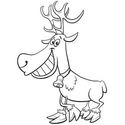 Dibujo para colorear: Reno de Navidad (Fiestas y Celebraciones) #215781 - Dibujos para Colorear e Imprimir Gratis