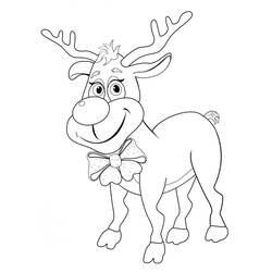 Dibujo para colorear: Reno de Navidad (Fiestas y Celebraciones) #215782 - Dibujos para Colorear e Imprimir Gratis