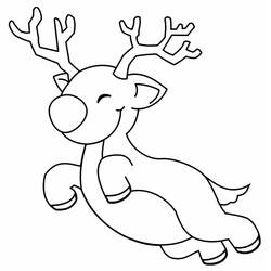 Dibujo para colorear: Reno de Navidad (Fiestas y Celebraciones) #215784 - Dibujos para Colorear e Imprimir Gratis