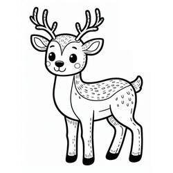 Dibujo para colorear: Reno de Navidad (Fiestas y Celebraciones) #215785 - Dibujos para Colorear e Imprimir Gratis