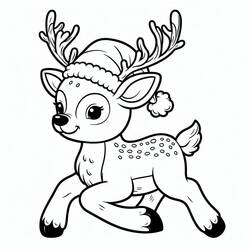 Dibujo para colorear: Reno de Navidad (Fiestas y Celebraciones) #215794 - Dibujos para Colorear e Imprimir Gratis
