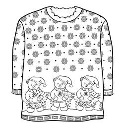 Dibujo para colorear: Suéter de Navidad (Fiestas y Celebraciones) #191582 - Dibujos para Colorear e Imprimir Gratis