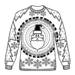 Dibujo para colorear: Suéter de Navidad (Fiestas y Celebraciones) #191588 - Dibujos para Colorear e Imprimir Gratis