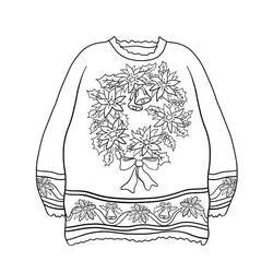 Dibujo para colorear: Suéter de Navidad (Fiestas y Celebraciones) #191592 - Dibujos para Colorear e Imprimir Gratis