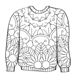 Dibujo para colorear: Suéter de Navidad (Fiestas y Celebraciones) #191595 - Dibujos para Colorear e Imprimir Gratis