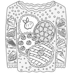 Dibujo para colorear: Suéter de Navidad (Fiestas y Celebraciones) #191596 - Dibujos para Colorear e Imprimir Gratis