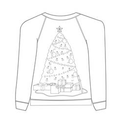 Dibujo para colorear: Suéter de Navidad (Fiestas y Celebraciones) #191597 - Dibujos para Colorear e Imprimir Gratis