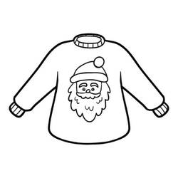Dibujos para colorear: Suéter de Navidad - Dibujos para Colorear e Imprimir Gratis