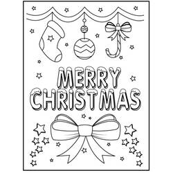 Dibujo para colorear: Tarjeta de Navidad (Fiestas y Celebraciones) #216928 - Dibujos para Colorear e Imprimir Gratis