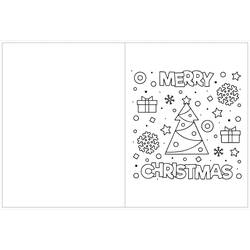 Dibujo para colorear: Tarjeta de Navidad (Fiestas y Celebraciones) #216929 - Dibujos para Colorear e Imprimir Gratis