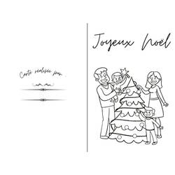 Dibujo para colorear: Tarjeta de Navidad (Fiestas y Celebraciones) #216939 - Dibujos para Colorear e Imprimir Gratis