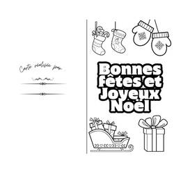 Dibujo para colorear: Tarjeta de Navidad (Fiestas y Celebraciones) #216943 - Dibujos para Colorear e Imprimir Gratis