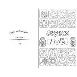 Dibujo para colorear: Tarjeta de Navidad (Fiestas y Celebraciones) #216945 - Dibujos para Colorear e Imprimir Gratis