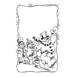 Dibujo para colorear: Tarjeta de Navidad (Fiestas y Celebraciones) #216951 - Dibujos para Colorear e Imprimir Gratis