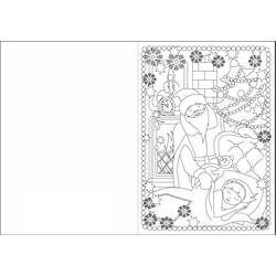 Dibujo para colorear: Tarjeta de Navidad (Fiestas y Celebraciones) #216955 - Dibujos para Colorear e Imprimir Gratis