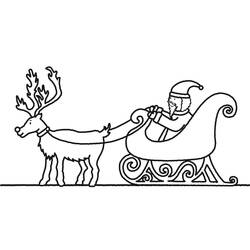 Dibujo para colorear: Trineo de Navidad (Fiestas y Celebraciones) #179569 - Dibujos para Colorear e Imprimir Gratis