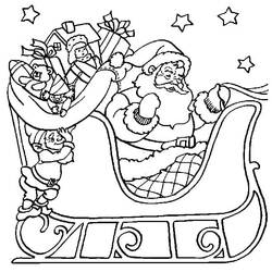 Dibujo para colorear: Trineo de Navidad (Fiestas y Celebraciones) #179570 - Dibujos para Colorear e Imprimir Gratis