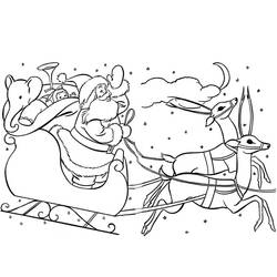 Dibujo para colorear: Trineo de Navidad (Fiestas y Celebraciones) #179572 - Dibujos para Colorear e Imprimir Gratis