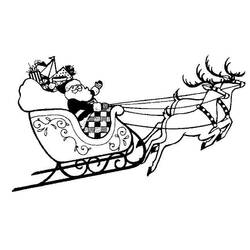 Dibujo para colorear: Trineo de Navidad (Fiestas y Celebraciones) #179574 - Dibujos para Colorear e Imprimir Gratis