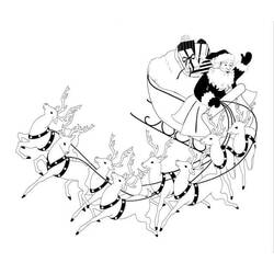 Dibujo para colorear: Trineo de Navidad (Fiestas y Celebraciones) #179575 - Dibujos para Colorear e Imprimir Gratis
