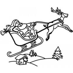 Dibujo para colorear: Trineo de Navidad (Fiestas y Celebraciones) #179578 - Dibujos para Colorear e Imprimir Gratis