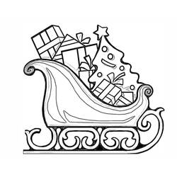 Dibujo para colorear: Trineo de Navidad (Fiestas y Celebraciones) #179579 - Dibujos para Colorear e Imprimir Gratis