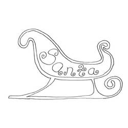 Dibujo para colorear: Trineo de Navidad (Fiestas y Celebraciones) #179583 - Dibujos para Colorear e Imprimir Gratis