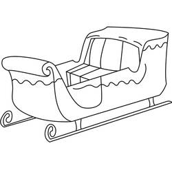 Dibujo para colorear: Trineo de Navidad (Fiestas y Celebraciones) #179585 - Dibujos para Colorear e Imprimir Gratis