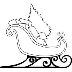 Dibujo para colorear: Trineo de Navidad (Fiestas y Celebraciones) #179587 - Dibujos para Colorear e Imprimir Gratis