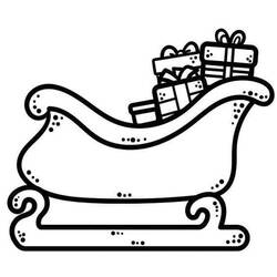 Dibujo para colorear: Trineo de Navidad (Fiestas y Celebraciones) #179590 - Dibujos para Colorear e Imprimir Gratis