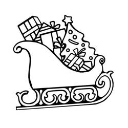 Dibujo para colorear: Trineo de Navidad (Fiestas y Celebraciones) #179591 - Dibujos para Colorear e Imprimir Gratis
