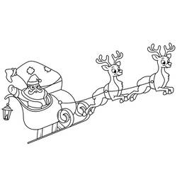 Dibujo para colorear: Trineo de Navidad (Fiestas y Celebraciones) #179596 - Dibujos para Colorear e Imprimir Gratis