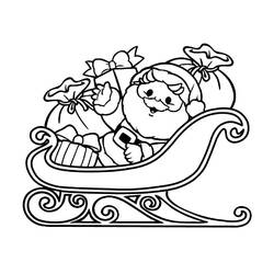Dibujo para colorear: Trineo de Navidad (Fiestas y Celebraciones) #179597 - Dibujos para Colorear e Imprimir Gratis