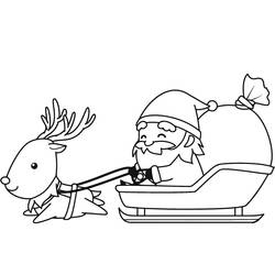 Dibujo para colorear: Trineo de Navidad (Fiestas y Celebraciones) #179599 - Dibujos para Colorear e Imprimir Gratis
