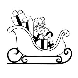 Dibujo para colorear: Trineo de Navidad (Fiestas y Celebraciones) #179602 - Dibujos para Colorear e Imprimir Gratis