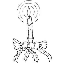 Dibujo para colorear: Vela de Navidad (Fiestas y Celebraciones) #199555 - Dibujos para Colorear e Imprimir Gratis