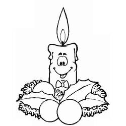 Dibujo para colorear: Vela de Navidad (Fiestas y Celebraciones) #199560 - Dibujos para Colorear e Imprimir Gratis