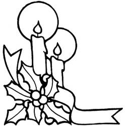 Dibujo para colorear: Vela de Navidad (Fiestas y Celebraciones) #199565 - Dibujos para Colorear e Imprimir Gratis