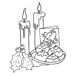 Dibujo para colorear: Vela de Navidad (Fiestas y Celebraciones) #199569 - Dibujos para Colorear e Imprimir Gratis