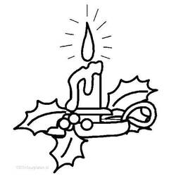 Dibujo para colorear: Vela de Navidad (Fiestas y Celebraciones) #199572 - Dibujos para Colorear e Imprimir Gratis