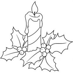 Dibujo para colorear: Vela de Navidad (Fiestas y Celebraciones) #199573 - Dibujos para Colorear e Imprimir Gratis